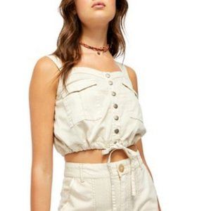 Free People Palm Desert Denim Tank Top